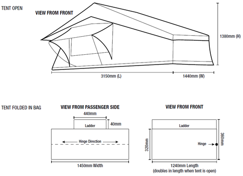 Ironman 4x4 Soft Shell Rooftop Tent